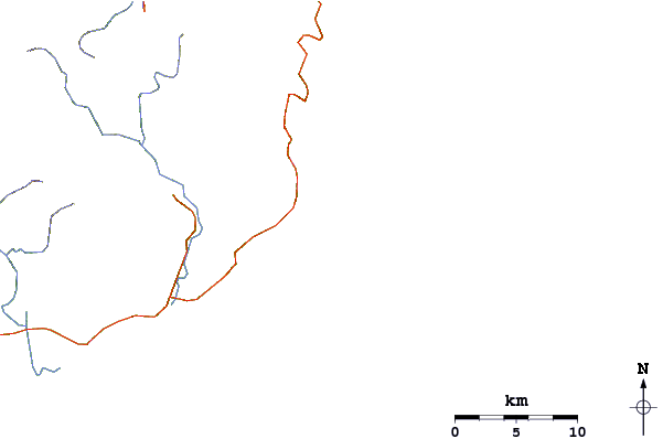 Roads and rivers around Lucky Point