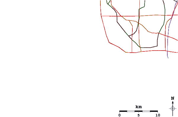 Roads and rivers around Lunada Bay