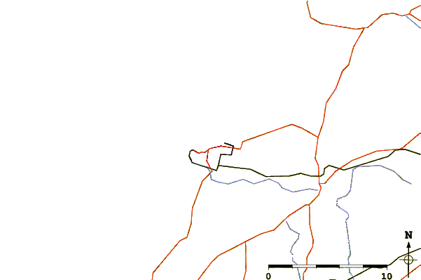 Roads and rivers around Lusty Glaze