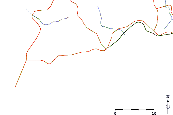 Roads and rivers around Rocha Negra
