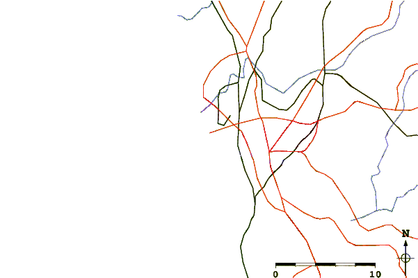 Roads and rivers around Luz