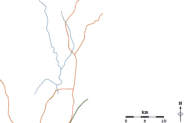 Roads and rivers around Luz