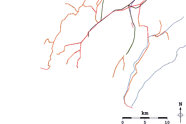 Roads and rivers around Lyall Bay