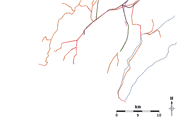 Roads and rivers around Lyall Bay
