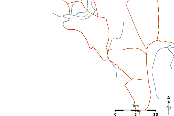 Roads and rivers around Lygia (Preveza)