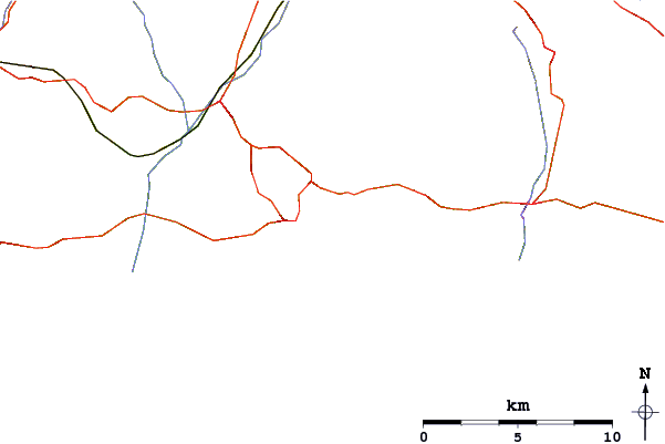 Roads and rivers around Lyme Regis Habour Wall