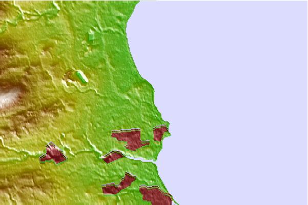 Surf spots located close to Lynemouth Beach