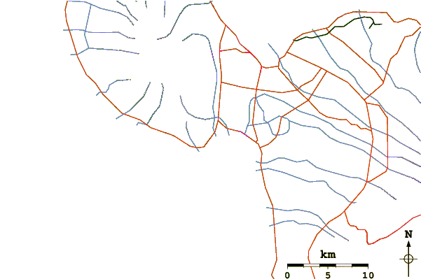 Roads and rivers around Ma'alaea