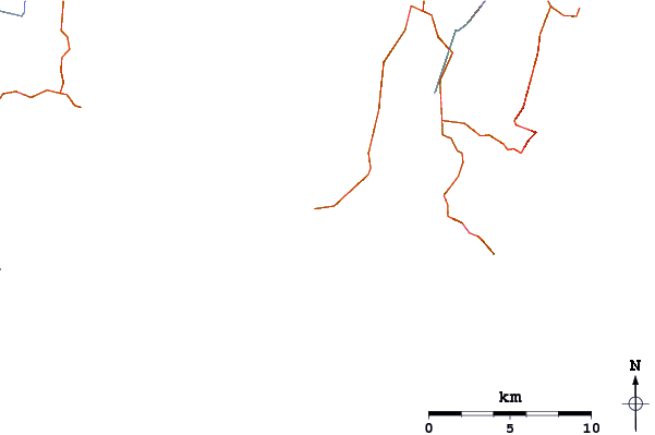 Roads and rivers around Mabel Bay