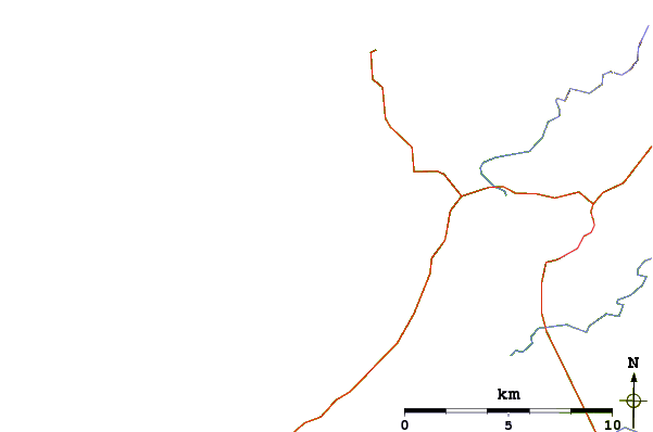 Roads and rivers around Machir Bay (Islay)