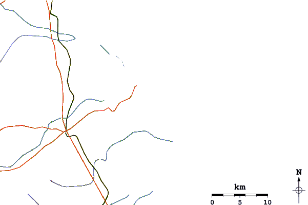 Roads and rivers around Madeiro