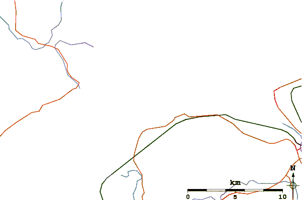Roads and rivers around Magillian Point