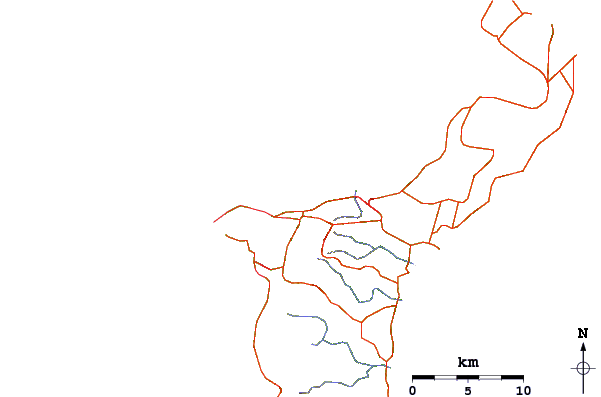 Roads and rivers around Magoos