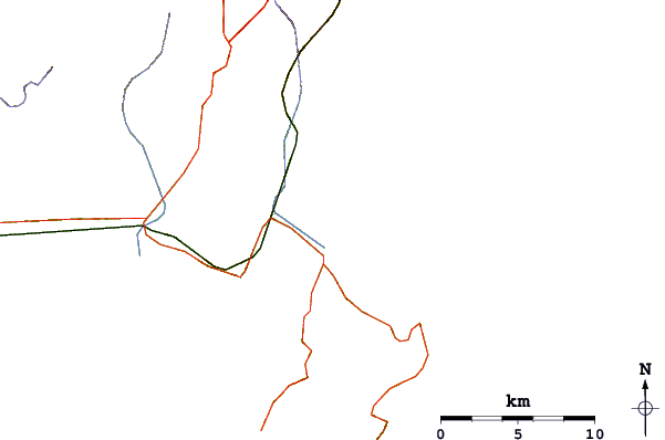 Roads and rivers around Mahanga Beach