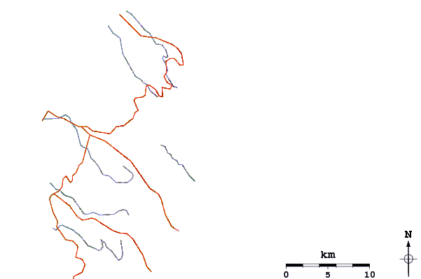Roads and rivers around Maheno Wreck(Fraser Island)