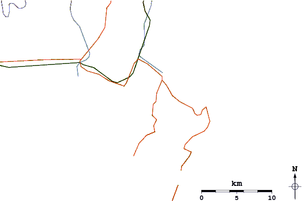 Roads and rivers around Mahia Reef