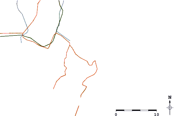 Roads and rivers around Mahia Spit