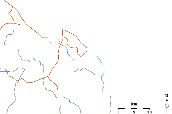 Roads and rivers around Mahury