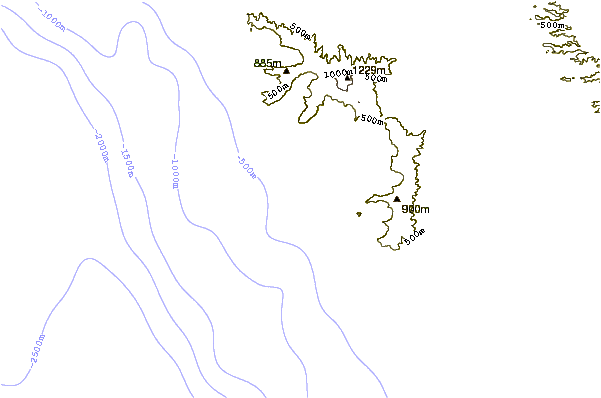 Shoreline around Maili Point