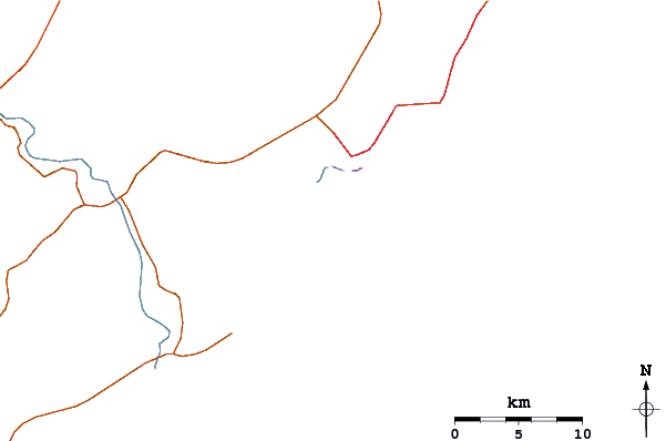 Roads and rivers around Maimba