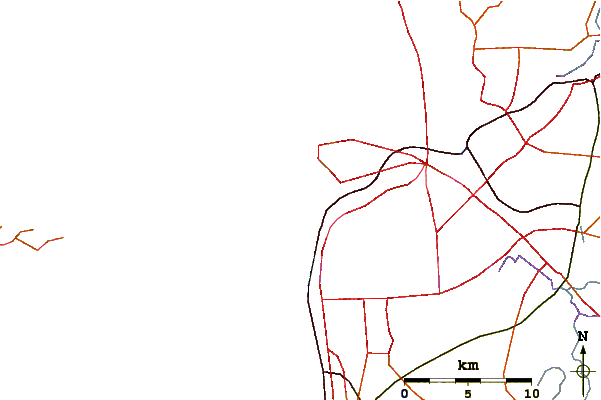 Roads and rivers around Main Beach