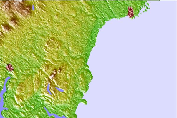 Surf breaks located close to Maine Beach