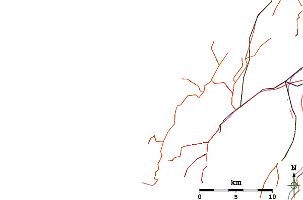 Roads and rivers around Makara