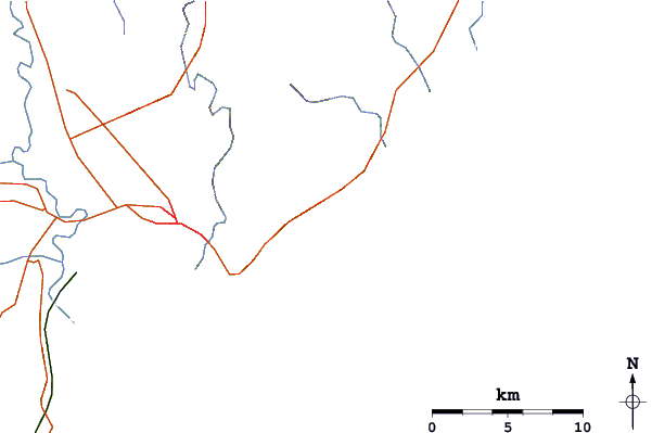 Roads and rivers around Makorori North