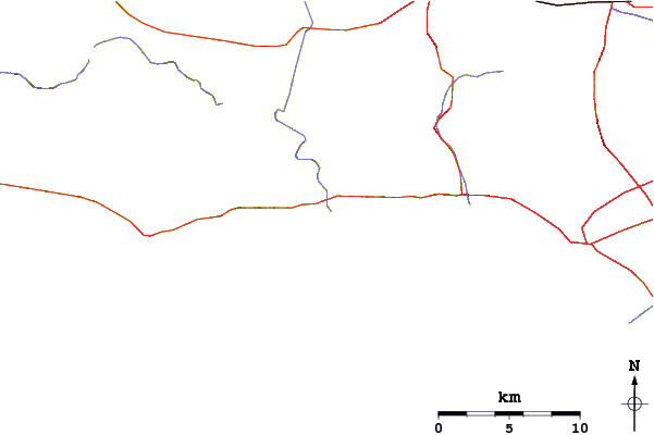 Roads and rivers around Malibu