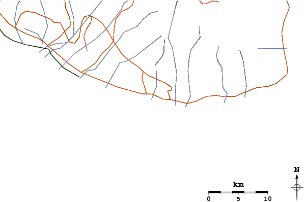 Roads and rivers around Manapany