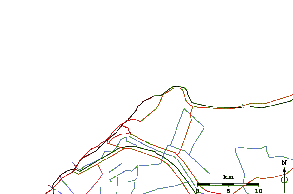 Roads and rivers around Mandara