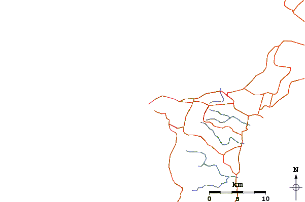 Roads and rivers around Mangandas