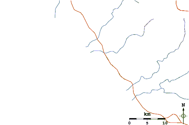 Roads and rivers around Manzanillo