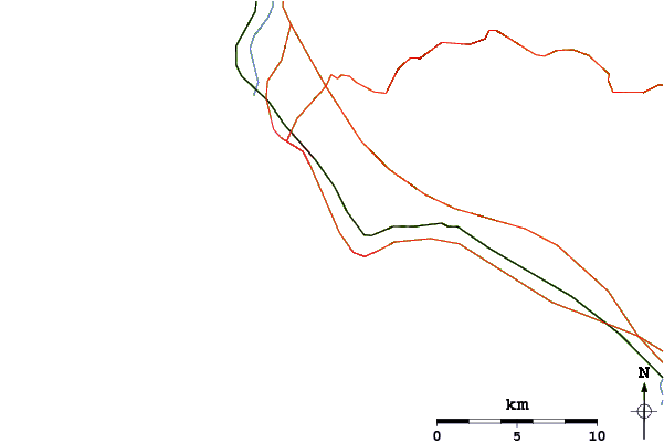 Roads and rivers around Marangone