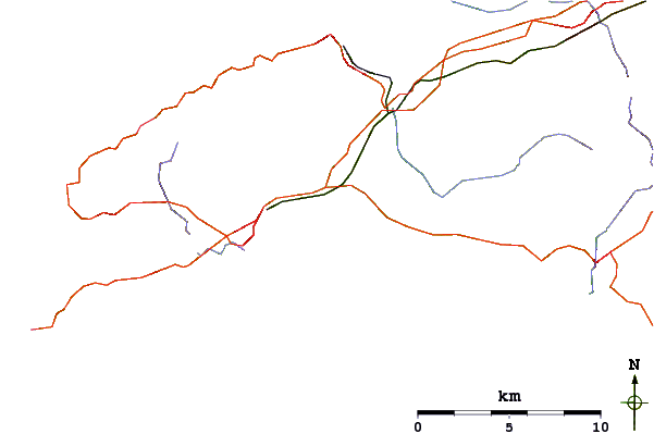 Roads and rivers around Marazion