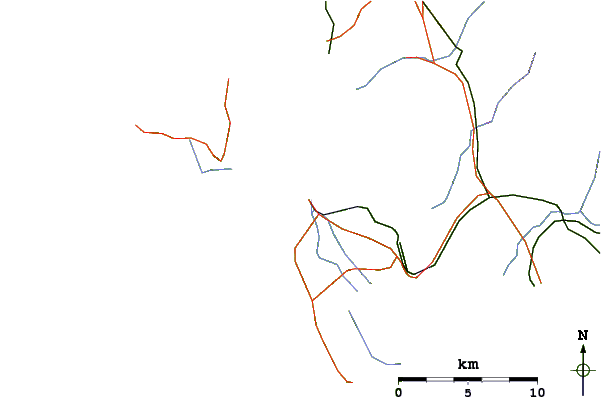Roads and rivers around Maresciallo