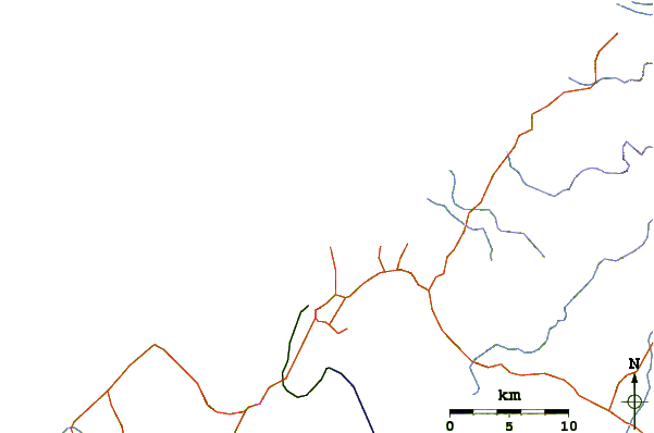 Roads and rivers around Maria Chiquita