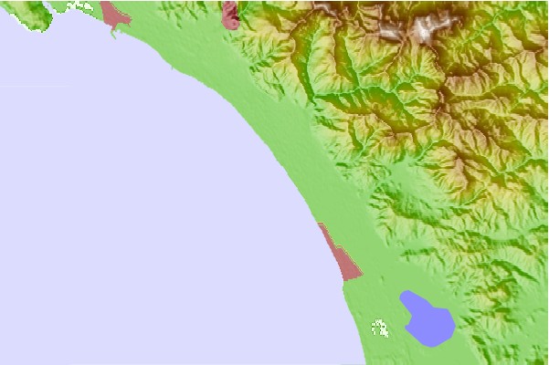 Surf spots located close to Marina di Pietrasanta (Flumetto)