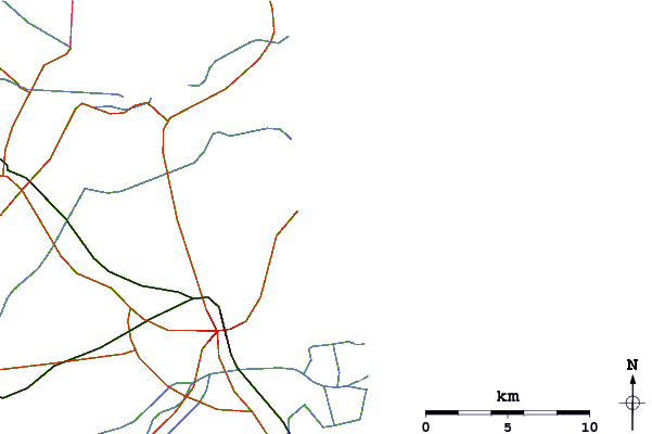 Roads and rivers around Marina di Ravenna (Canalino)