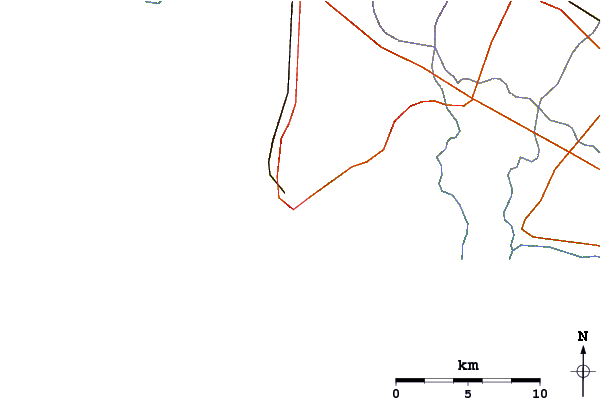 Roads and rivers around Marinaretti or Porto (Anzio)