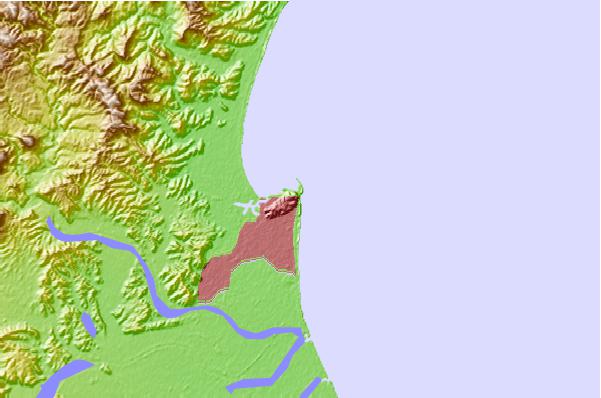 Surf spots located close to Napier - Marine Parade