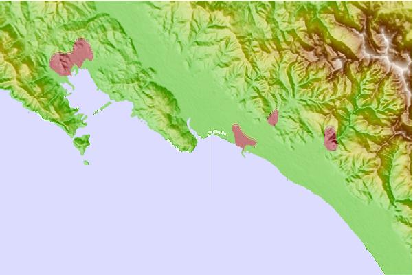 Surf spots located close to Marinella di Sarzana
