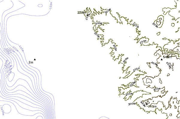 Shoreline around Marisol