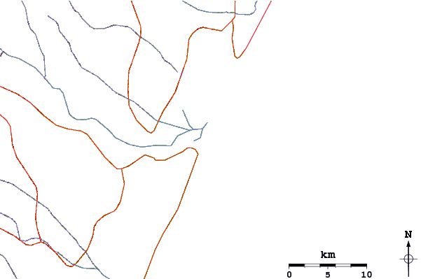 Roads and rivers around Marlin
