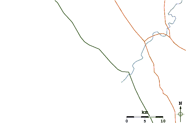 Roads and rivers around Marmols Left Point