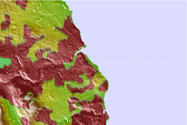 Surf spots located close to Marsden Bay