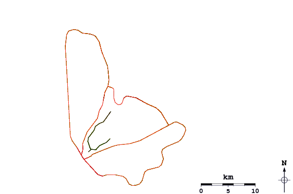Roads and rivers around Martin's Bay