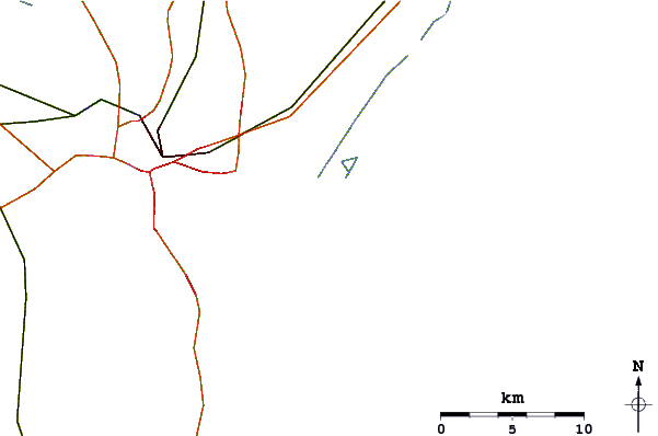 Roads and rivers around Mason s Inlet