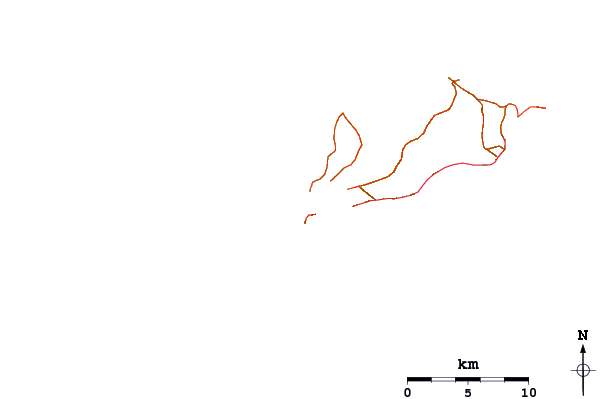 Roads and rivers around Mata Veri