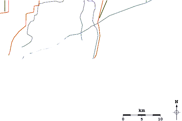 Roads and rivers around Matagorda
